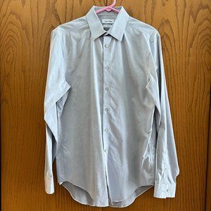 Calvin Klein Steel Slim Fit Non-Iron Dress Shirt - Smoke Grey (15.5 34/35)